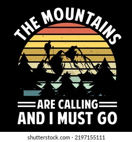 Hiking design for print on demand tees isolated on black background 4000x4000 pixels