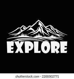 Hiking Design for t-shirt, hoodie, mug etc. It's perfect for any type of printing category. High quality vector print ready file.