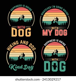 Hiking dog vector bundle quotes design, hiking bundle t shirt design. svg