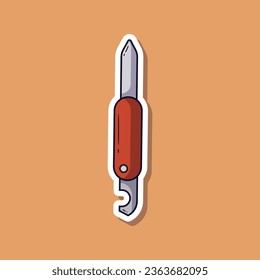Hiking element cartoon, vector illustration sticker. Vector eps 10