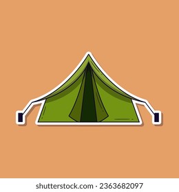 Hiking element cartoon, vector illustration sticker. Vector eps 10
