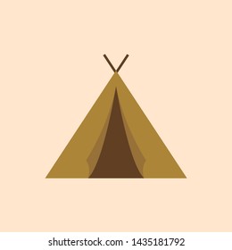 Hiking equipment flat icon set. Go on a hike slogan. Time hiking the mountains design element collection in retro cartoon style. Adventure camping symbols. Tourism banner background illustration
