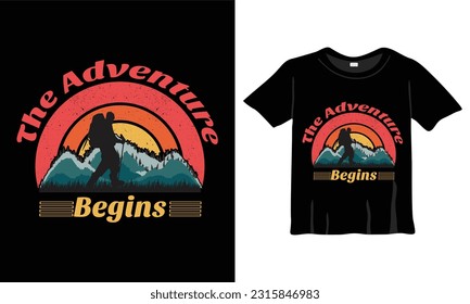 Hiking Fashion T-shirt  Design  Vector