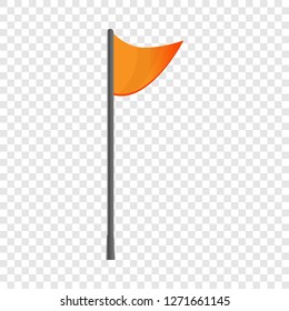 Hiking flag icon. Cartoon of hiking flag vector icon for web design for web design