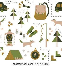 Diseño de patrones sin fisuras para los niños. Los niños decoran las series de casas.