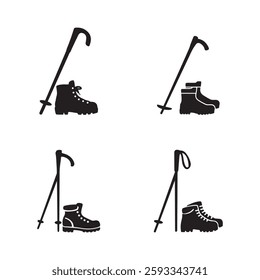 Hiking Gear Icons set. Editable vector icon. Perfect for web and app interfaces, presentations, info graphics, etc. 
