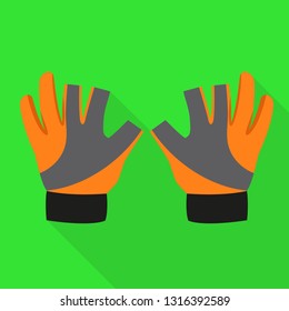 Hiking gloves icon. Flat illustration of hiking gloves vector icon for web design