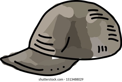 Hiking hat, illustration, vector on white background.