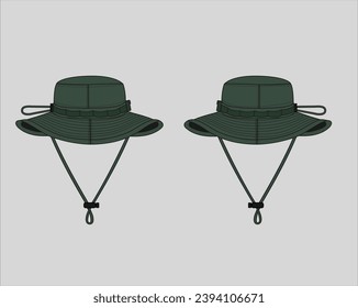 Sombrero de senderismo para protegerse del sol y la lluvia de los excursionistas. ideas de actividad de campamento