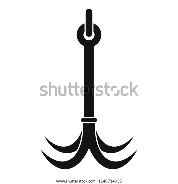 Hiking hook icon.\
Simple illustration of hiking hook vector icon for web design\
isolated on white\
background