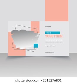 Design de modelo de banner horizontal com caminhada