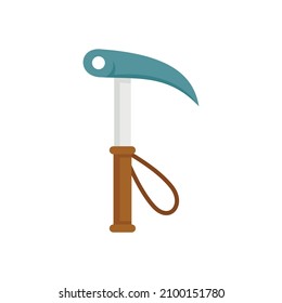 Hiking Ice Pick Icon. Flat Illustration Of Hiking Ice Pick Vector Icon Isolated On White Background