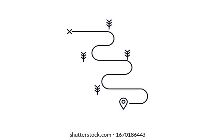 Hiking icon design vector image