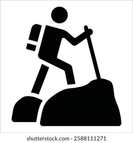 Hiking Icon Element For Design