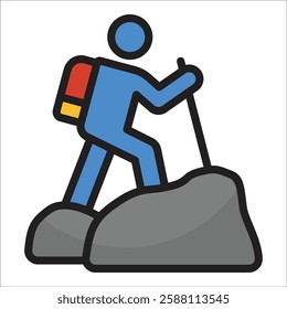 Hiking Icon Element For Design