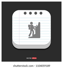 Hiking Icon - free vector icon