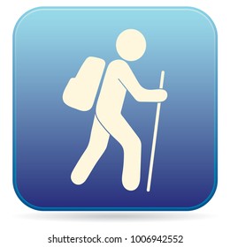 Hiking icon illustration isolated vector sign symbol
