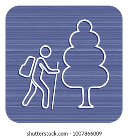 Hiking icon illustration isolated vector sign symbol


