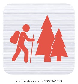 Hiking icon illustration isolated vector sign symbol


