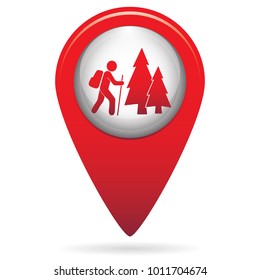 Hiking icon illustration isolated vector sign symbol


