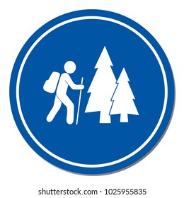 Hiking icon illustration isolated vector sign symbol