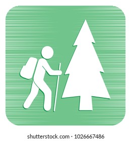 Hiking icon illustration isolated vector sign symbol

