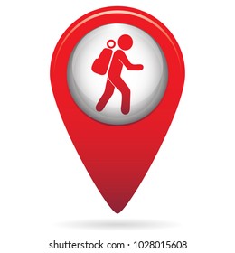 Hiking icon illustration isolated vector sign symbol
