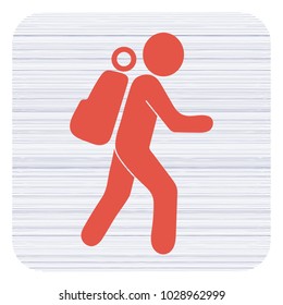 Hiking icon illustration isolated vector sign symbol