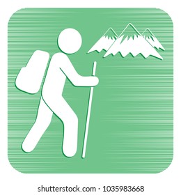 Hiking icon illustration isolated vector sign symbol