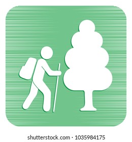 Hiking icon illustration isolated vector sign symbol

