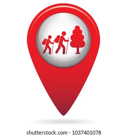 Hiking icon illustration isolated vector sign symbol


