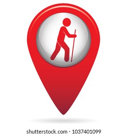 Hiking icon illustration isolated vector sign symbol