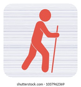 Hiking icon illustration isolated vector sign symbol

