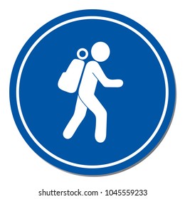 Hiking icon illustration isolated vector sign symbol

