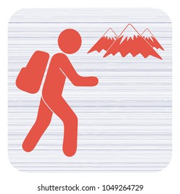 Hiking icon illustration isolated vector sign symbol
