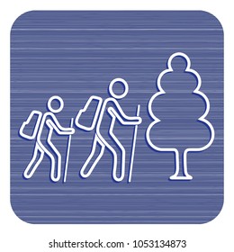 Hiking icon illustration isolated vector sign symbol

