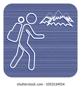 Hiking icon illustration isolated vector sign symbol

