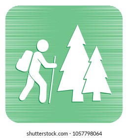 Hiking icon illustration isolated vector sign symbol