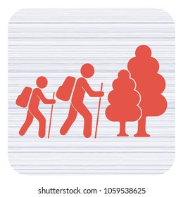 Hiking icon illustration isolated vector sign symbol

