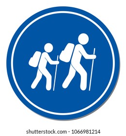 Hiking icon illustration isolated vector sign symbol

