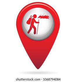 Hiking icon illustration isolated vector sign symbol