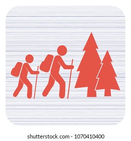 Hiking icon illustration isolated vector sign symbol

