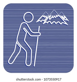 Hiking icon illustration isolated vector sign symbol

