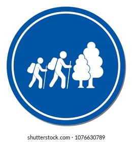 Hiking icon illustration isolated vector sign symbol