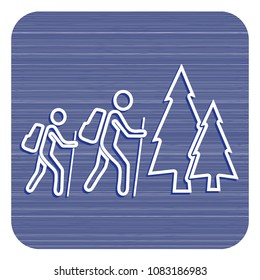 Hiking icon illustration isolated vector sign symbol