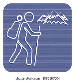Hiking icon illustration isolated vector sign symbol

