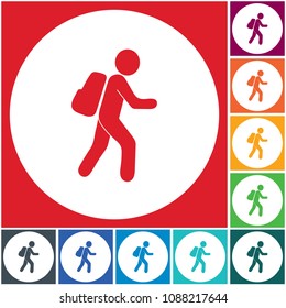 Hiking icon illustration isolated vector sign symbol

