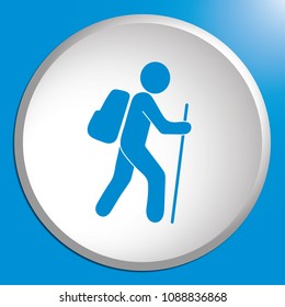 Hiking icon illustration isolated vector sign symbol


