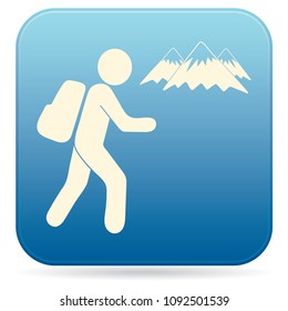 Hiking icon illustration isolated vector sign symbol

