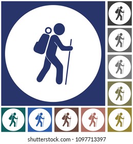Hiking icon illustration isolated vector sign symbol